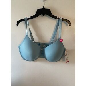New Ashley Stewart T-Shirt Underwire Bra Logo 40DDD  New With Tags Teal Blue